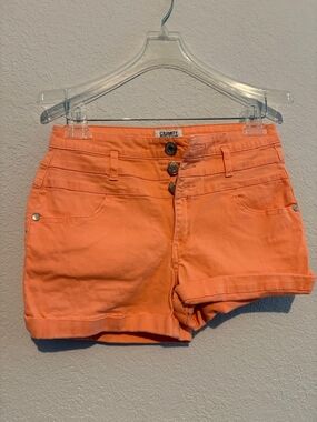 Y2K 90's Celebrity Pink Coral Button-Front Women’s Shorts